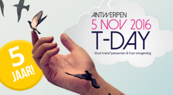 Veel trotse mensen tijdens T-Day in Antwerpen